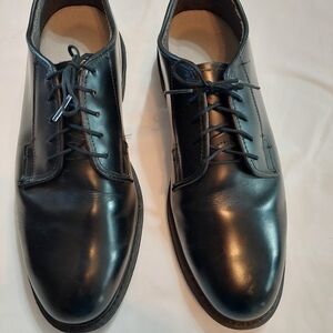 Mens Black Leather Derby Dress Shoes - Classic Lace-Up